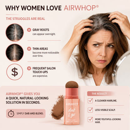 Marvyo® 10-Second Hair Concealer  Cover Grays • Fill Thin Areas • Perfect Your Hairline