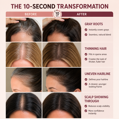 Marvyo® 10-Second Hair Concealer  Cover Grays • Fill Thin Areas • Perfect Your Hairline
