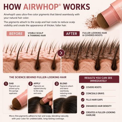 Marvyo® 10-Second Hair Concealer  Cover Grays • Fill Thin Areas • Perfect Your Hairline