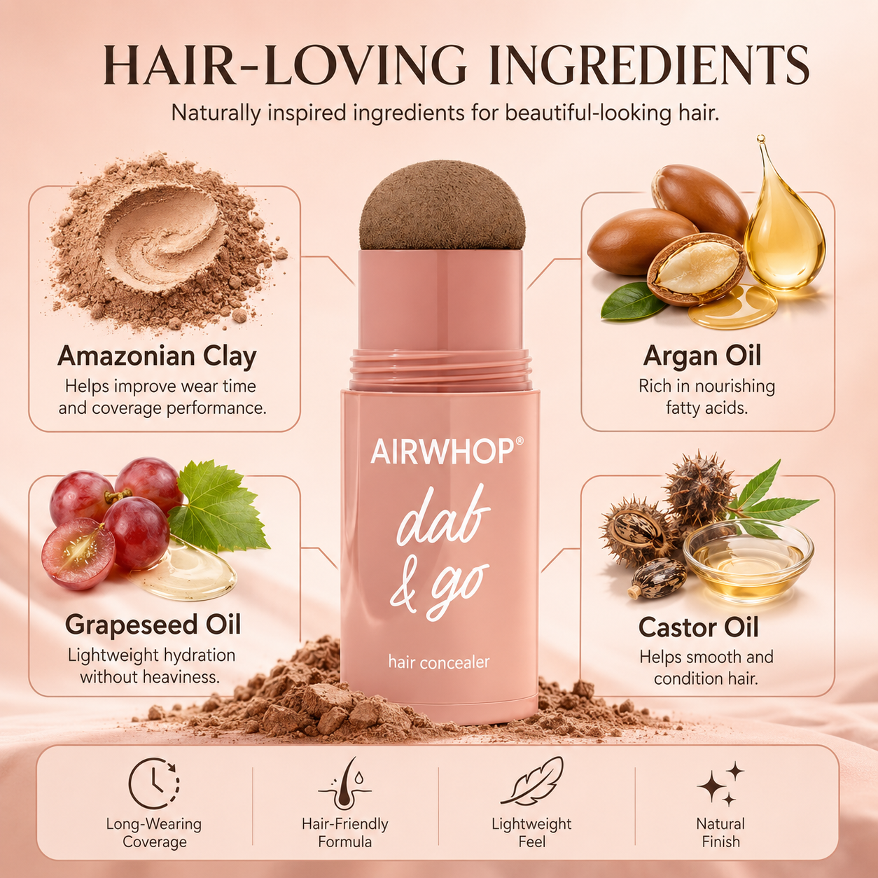 Marvyo® 10-Second Hair Concealer  Cover Grays • Fill Thin Areas • Perfect Your Hairline